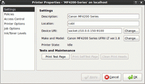 Canon mf4270 Printer Properties